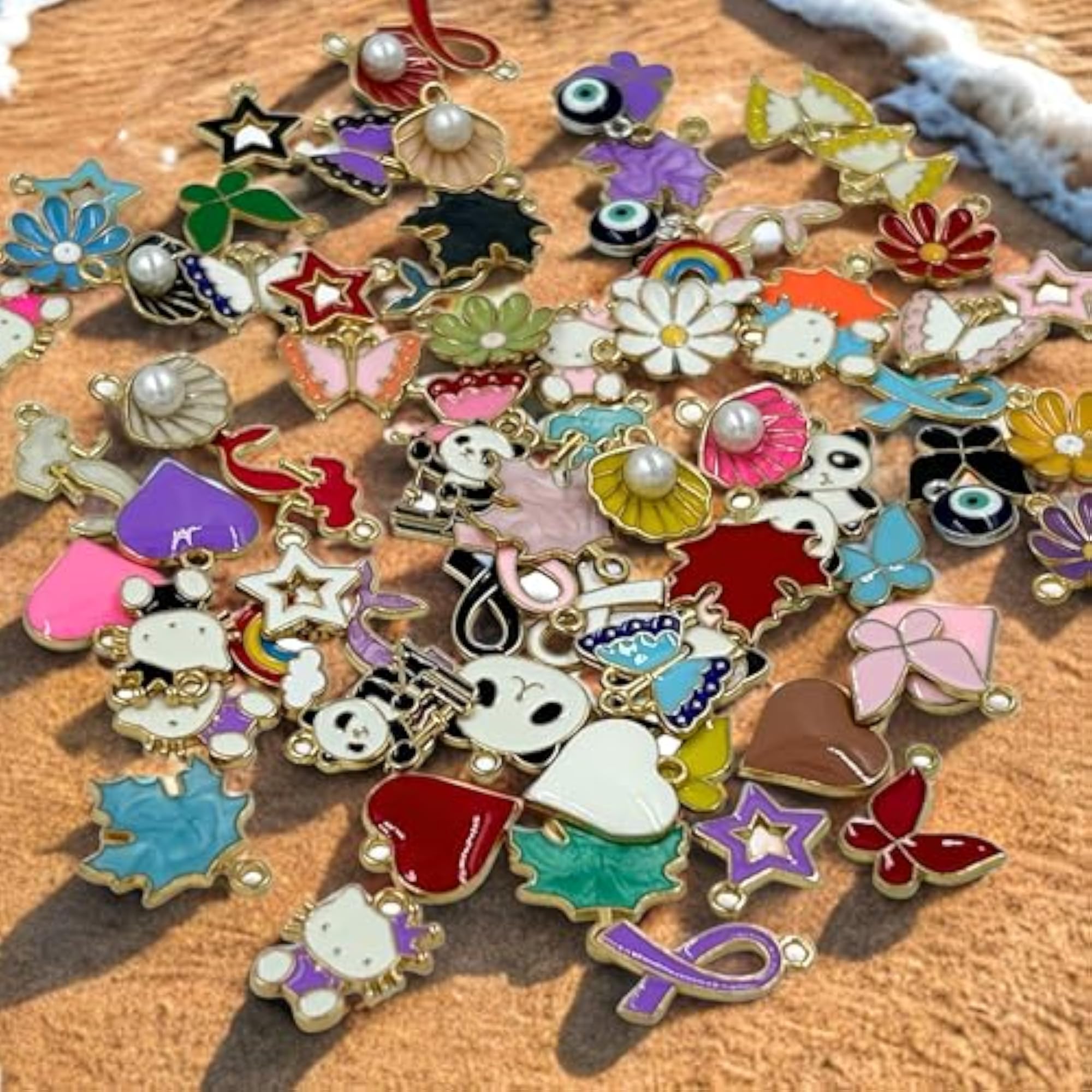 30 Pcs Assorted Charms for Jewellery Making, DIY